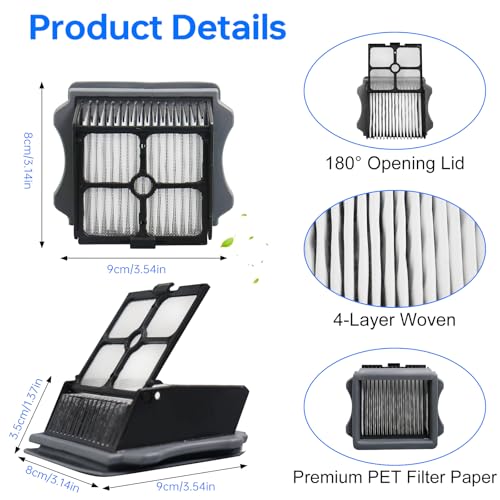 Ryvina Replacement Vacuum Filters for Tineco Floor One S3 - 4 Pack