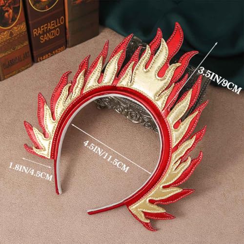 Red Flame Goddess Headband - Festival Costume Hair Accessory