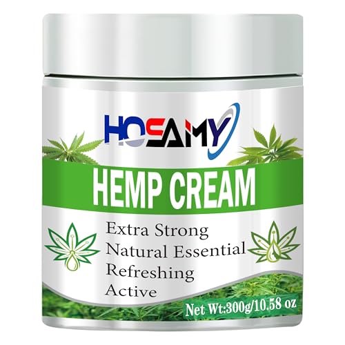 HOSAMY Hemp Seed Oil Cooling Body Gel 300 Pack – Soothing Moisturizer for Dry Skin, Hand & Body Care, 0.04oz x 300