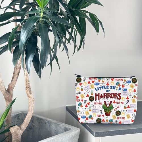 WCGXKO Horror Movie Makeup Bag - Little Shop Horror Gift, Beige