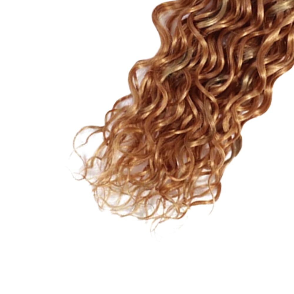30 30 30 Inch P27/30 Bundles Human Hair Light Brown Water Wave Bundles Brazilian Virgin Remy Hair Extensions Huxowax Two Tone Honey Blonde Mixed With Brown Wet and Wavy Bundle