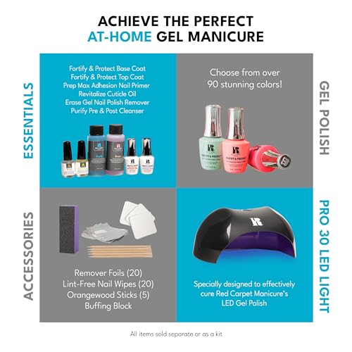 Red Carpet Manicure Purify Gel Cleanser 16 Fl Oz – Removes Tacky Residue for High-Shine Finish