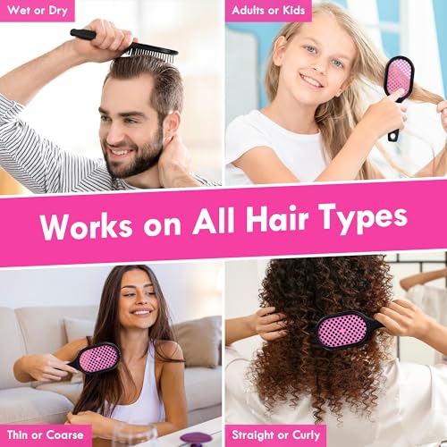 Aussumy 4-Pack Vented Detangling Hair Brush for Wet and Dry Hair