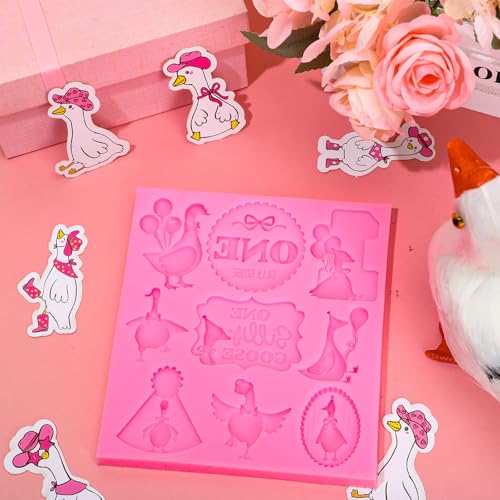 Silly Goose Fondant Mold - Silicone Cake & Candy Mould for Birthdays