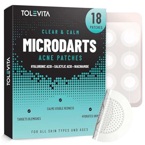 TOLEVITA Microdarts Acne Patches - 18 Count for Blemish Control