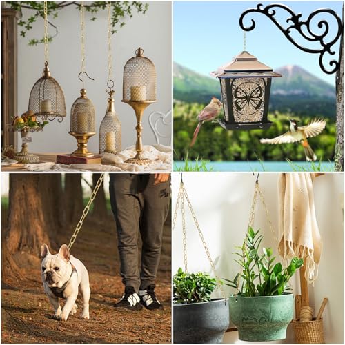 Garini 2-Pack 3ft Gold Pendant Light Fixture Chain with Detachable Links