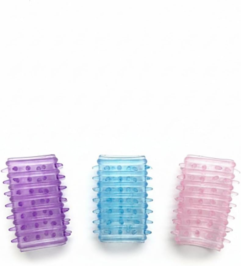Fidget Support Finger Covers - Textured Silicone Sleeves for OCD, Anxiety & Nail Biting | 3-Pack