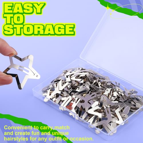 YGDZ 30 PCS 1.61" Star Hair Clips, Y2K Accessories, Silver Clips for
