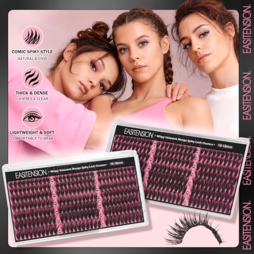 Manga Lash Clusters - 210PCS DIY Eyelash Extensions Kit, 10-18mm