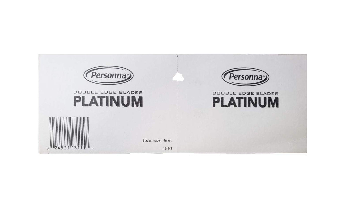 Personna Platinum Red Chrome Double Edge Stainless Steel 100 Blades 20BX