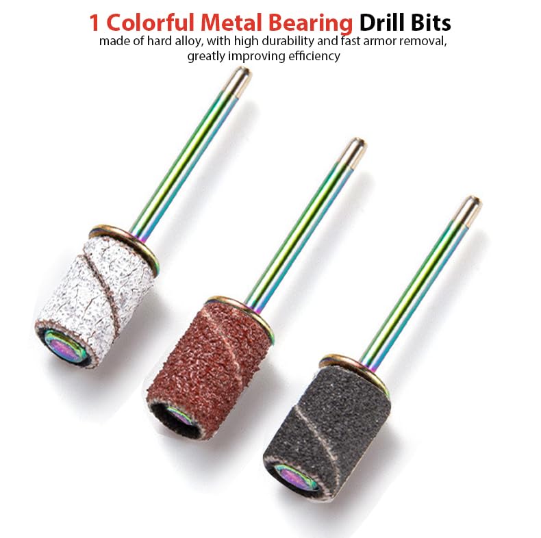 Lumcrissy Nail Drill Sanding Bands Set - 300Pcs with 5Pcs Grits
