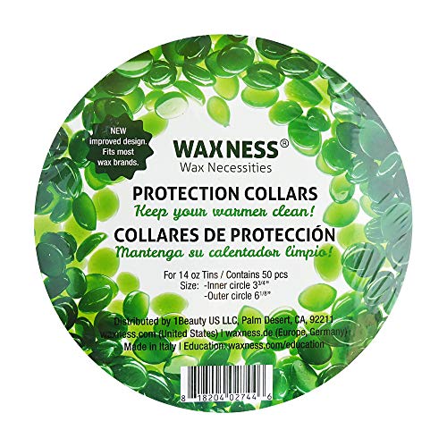 Wax Necessities Waxing Protection Collars 50 Pack for 14-16 oz Tins & Pots