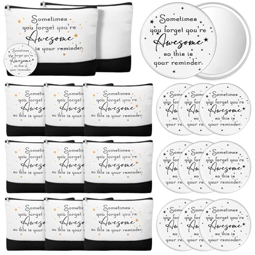 6-Piece Motivational Employee Appreciation Gift Set: Canvas Bag & Mirror