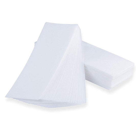 Generic Waxing Strip Non Woven Wax Disposable Strip Hair Removal Wax Strips Facial and Body Hair Removal Waxing Strips - White (50 x Strips (7cm x 22 cm))