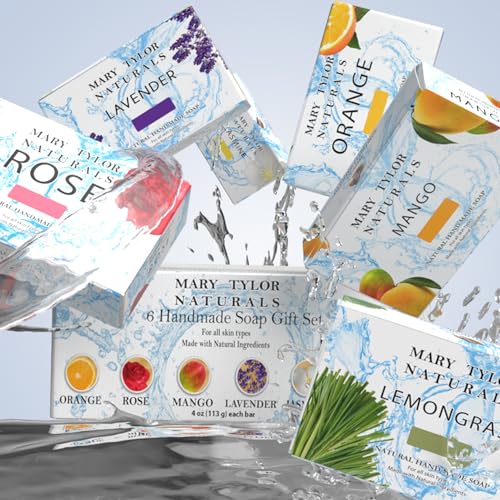 Mary Tylor Naturals Handmade Soap Gift Set - 6 Variety Bars (4 oz)