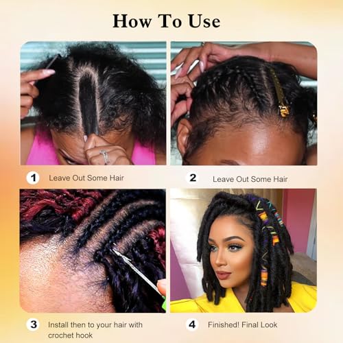 Sunsmilely 12-Inch Afro Twist Hair 8 Bundles Pre-Fluffed Spring Marley Braiding