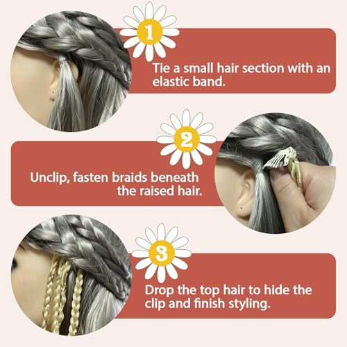 Amorite 16" Boho Clip-In Braid Extensions - Synthetic Bohemian Hairpieces