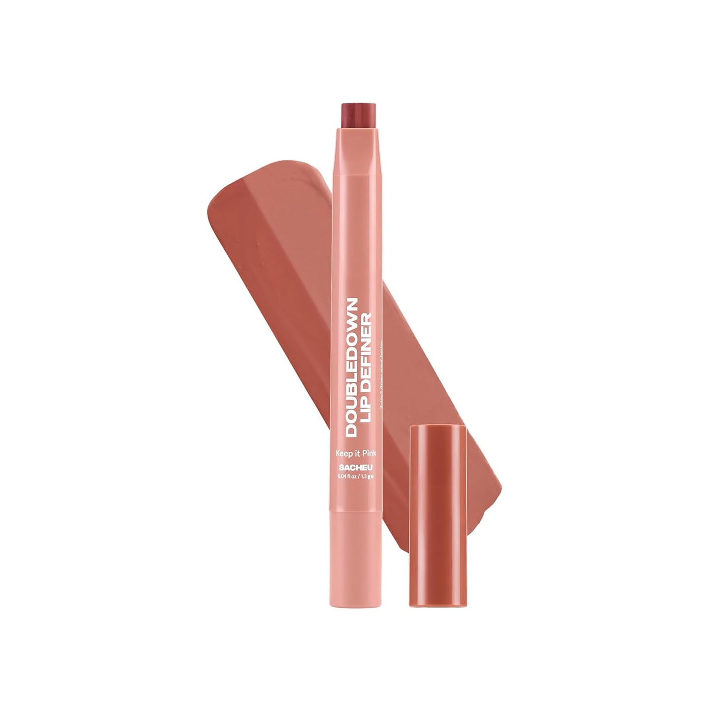 Sacheu DoubleDown Lip Definer - 2-in-1 Hydrating Lip Liner & Balm with Avocado Oil | Daybreak Color