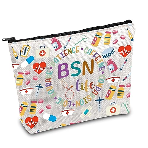 FOTAP Nurse Makeup Bag - BSN Graduation Gift, Multi-Function Zipper Pouch