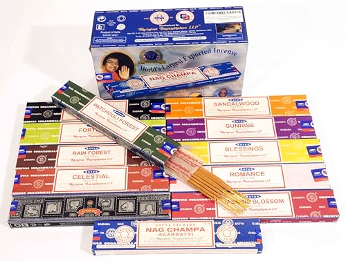 Satya Incense Variety Pack - 12 Scents, 15g Each