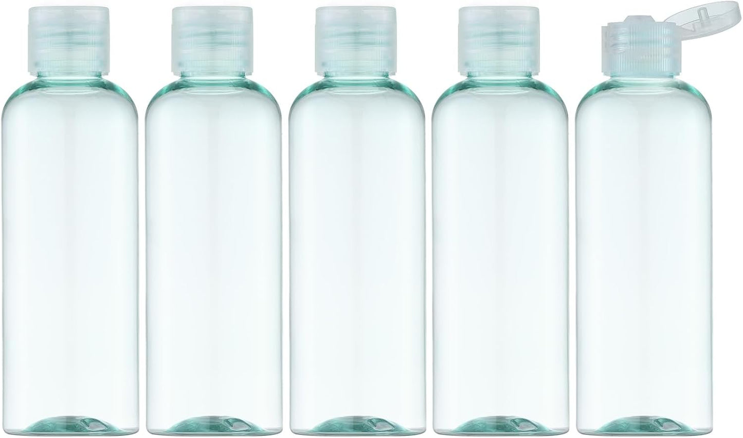 Travel Bottles for Toiletries - TSA Approved 3.4 oz Clear Squeeze Containers | Leak-Proof Mini Liquid Tubes for Shampoo & Lotion