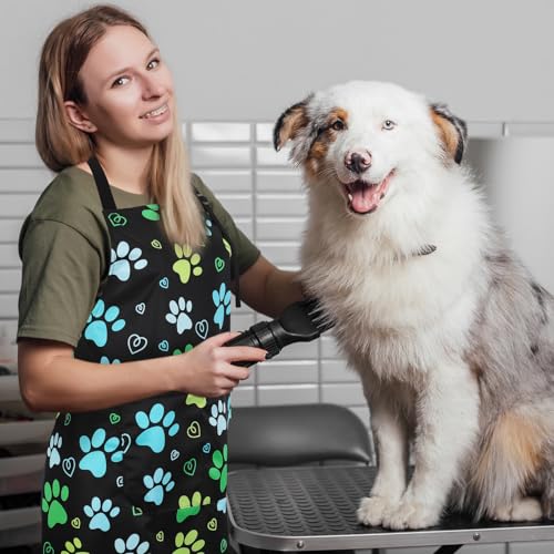Waterproof Dog Grooming Apron - 2 Pack with Pockets, Adjustable