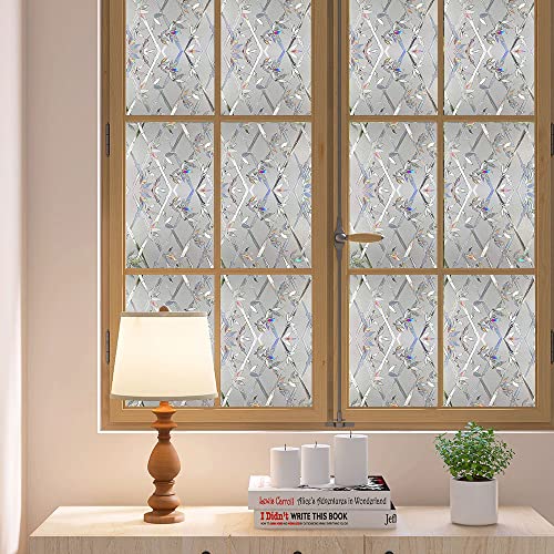 3D Stained Glass Window Privacy Film - Non-Adhesive, Removable