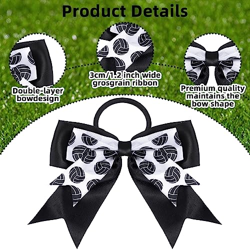 MTLEE Volleyball Hair Bows Pack of 24 Cheerleader Hair Accessories for Girls & Teen Players