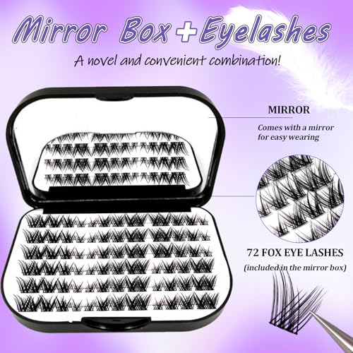 DNSGOOR A+ 30-60+72 Pcs DIY Lash Extension Kit - 792 Clusters, Glue & Tools