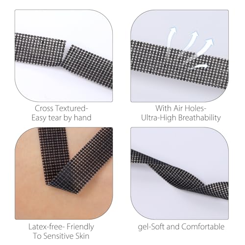 Silicone Gel Eyelash Extension Tape - 0.5in x 4yd, Black