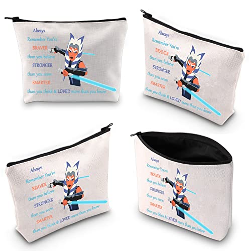 Always Ahsoka Movie Makeup Bag - You Are Braver, Stronger, Smarter Pouch for Women