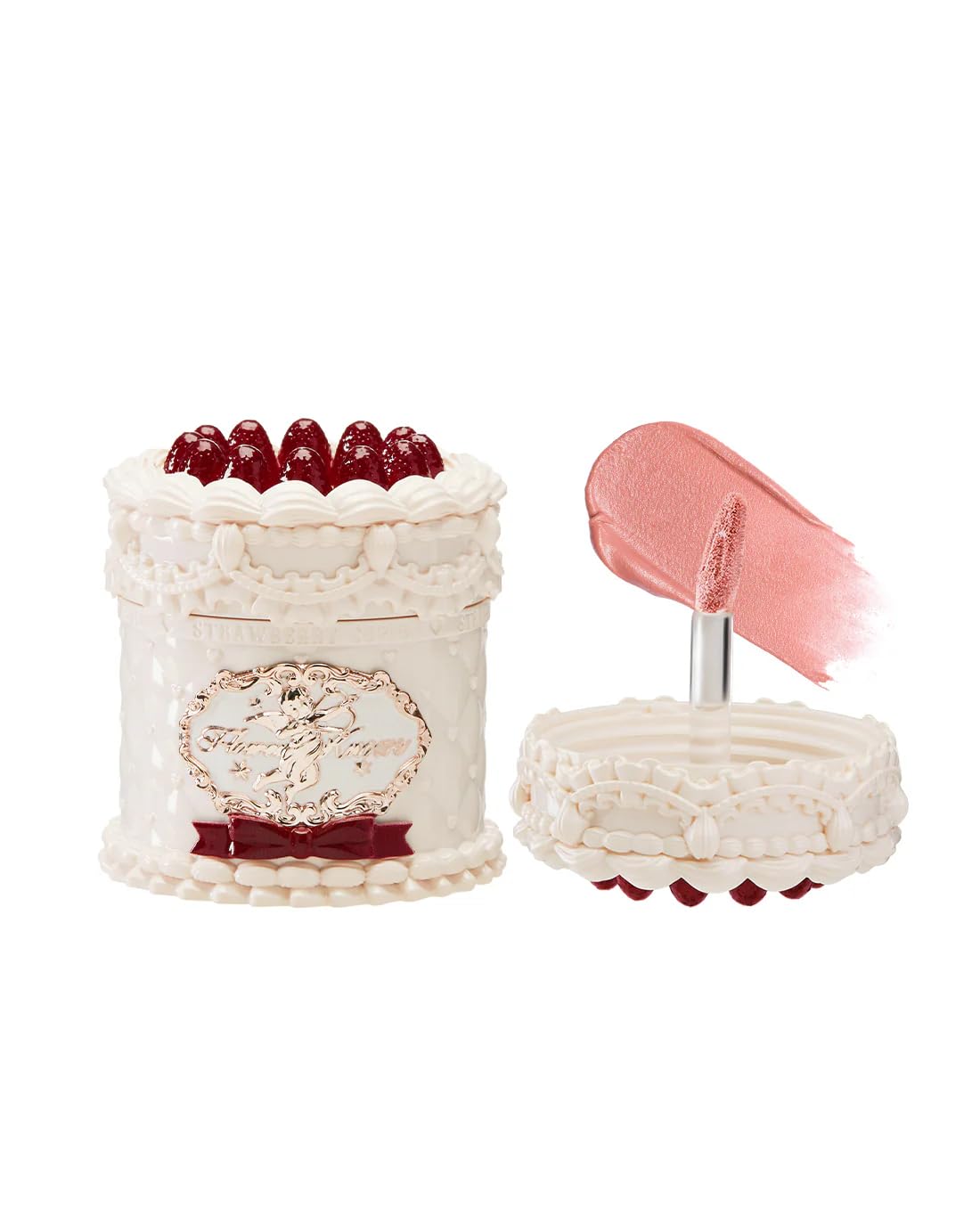 Flower Knows Strawberry Cupid Cake Lip Cream - Mauve Rose Pink Velvet Matte, Lightweight Hydrating Formula, Vegan