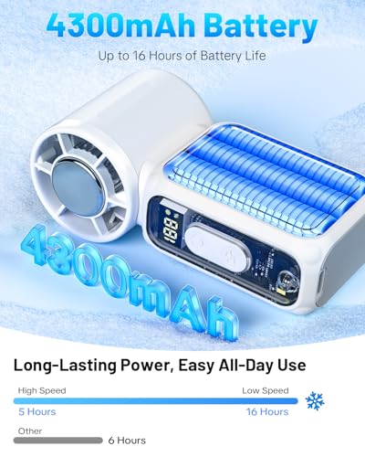 W & O Handheld Mini Fan with Semiconductor Cooling – 20000 RPM Portable Fan