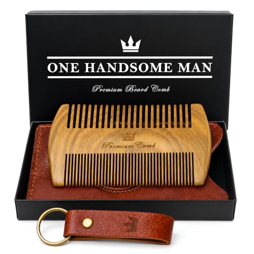 Sandalwood Beard Comb Kit - One Handsome Man Grooming Set