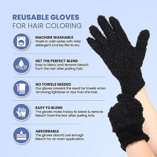 Salon Supply Co Microfiber Hair Color Blending Gloves - 2 Pack