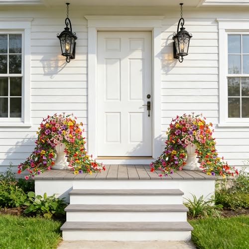 Artificial Daisy Flowers - UV Resistant Faux Silk Plants (4 PCS)