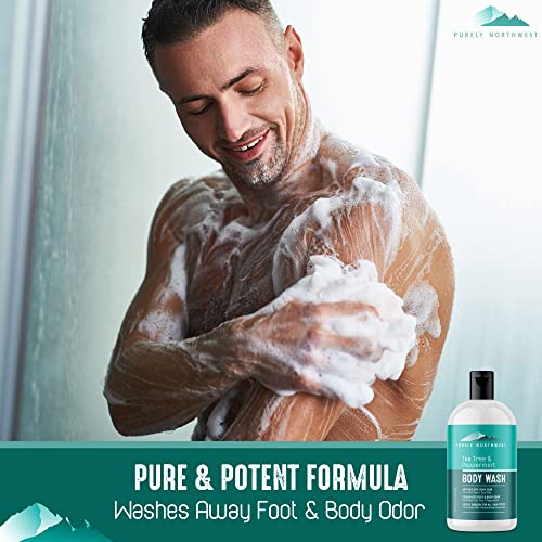 Purely Northwest Tea Tree Body Wash 9 Fl Oz - Natural Cleanser for Sensitive Skin