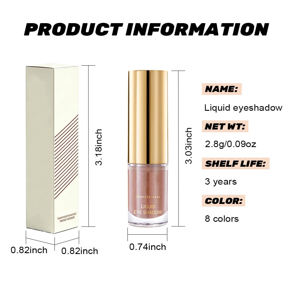 Warm Apricot Shimmer Liquid Metallic Eyeshadow - Longwear, Buildable & Blendable Cream for Mature Skin | Vegan & Cruelty-Free