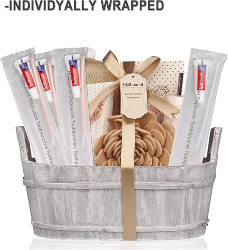 30-Pack Disposable Toothbrush and Toothpaste Set - Individually Wrapped