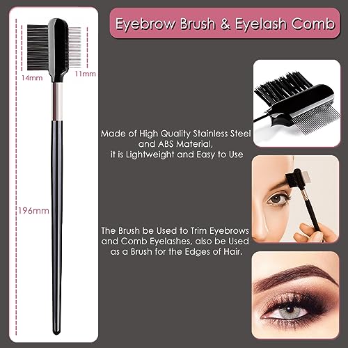 5-Piece Eye Brush Set for Makeup: Eyebrow, Eyeliner & Lash Tools