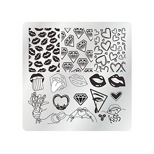 VNC Nail Stamping Plates Set 15pcs with Stamper & Scraper - Nail Art Template