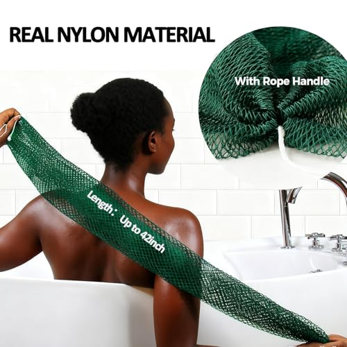 Authentic African Net Sponge Set - Exfoliating Bath Scrubber for All Skin Types