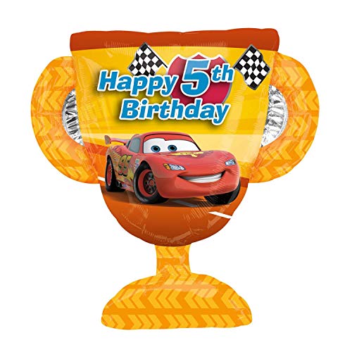 Lightning McQueen 27" Trophy Balloon - Happy 5th Birthday
