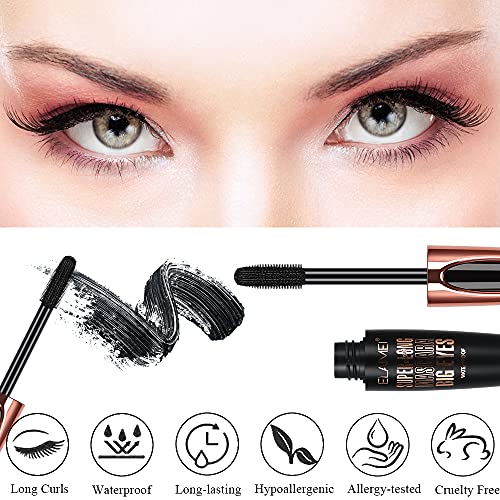 2 Pack Mascara Black Volume and Length, Natural Waterproof