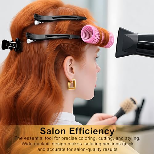 Duck Bill Hair Clips for Women - 12 Pcs, No-Crease, Heat Resistant