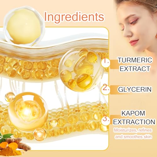 Turmeric Skin Care Set - 9 Pcs with Honey Masks, Soap & More