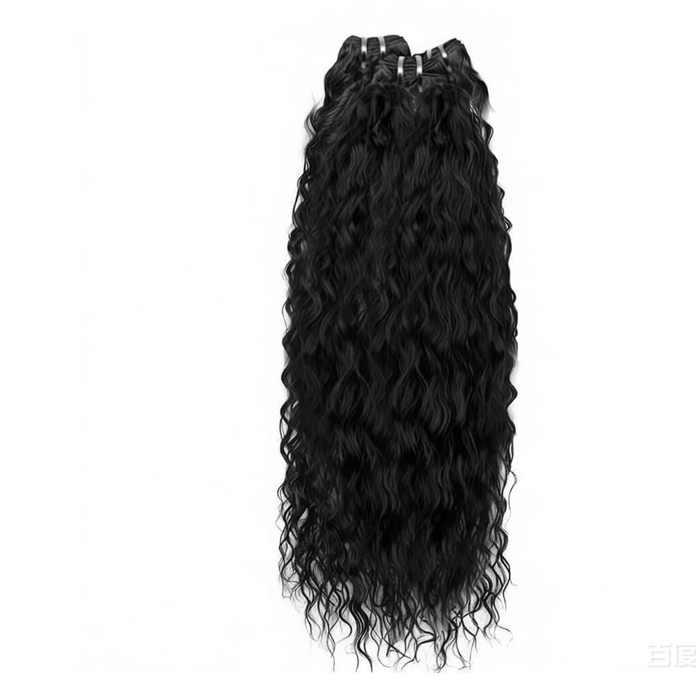 Auokmar Human Hair Bundle Natural Black Body Wave 3 Bundles 16 18 20 Inch Real Natural Black Body Wave Human Hair Extensions 150g