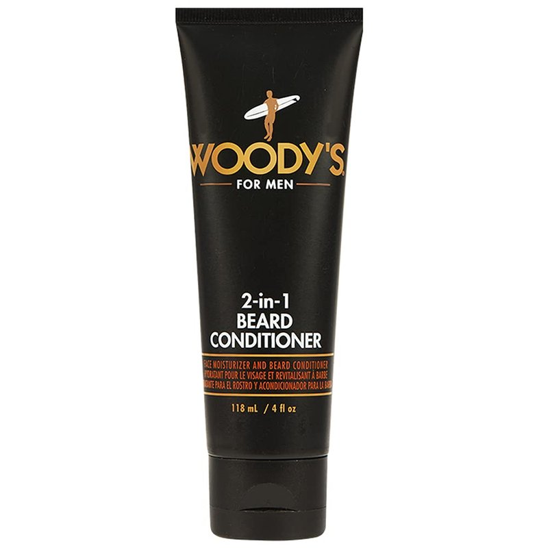 Woody's 2-in-1 Beard Conditioner – Face Moisturizer & Conditioner for Dry Flaky Beards with Botanicals, Beard Softener for Men, 4 oz