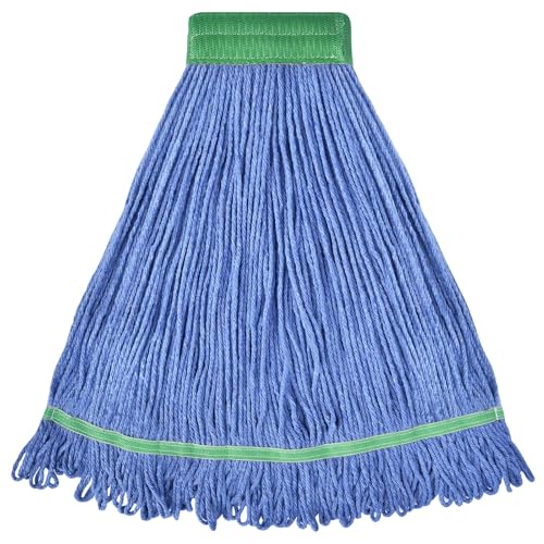 Onesimus Heavy Duty 28 oz Mop Head Replacement - Blue Cotton Blend