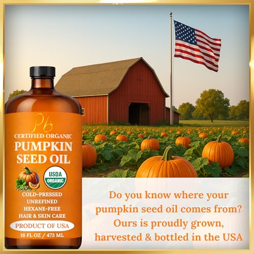 Pumpkin Seed Oil for Hair Growth - 100% Pure, USA-Grown 16 fl oz